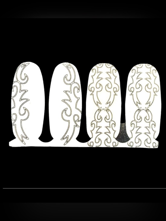 Color Street Other - Color Street Nail Strips. Clear overlay Nail Strips with Black Design NWT